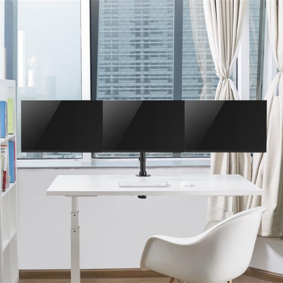 Acatana Triple Monitor Stand Arm Desk Mount Screen Bracket Holder 8kg up to 27"