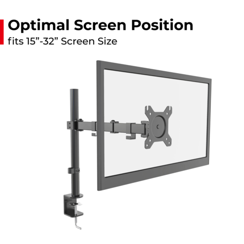 Acatana ACA-D33 | Desk Mount Monitor Stand Single Arm Bracket Display Holder | Screen up to 8kg 32"
