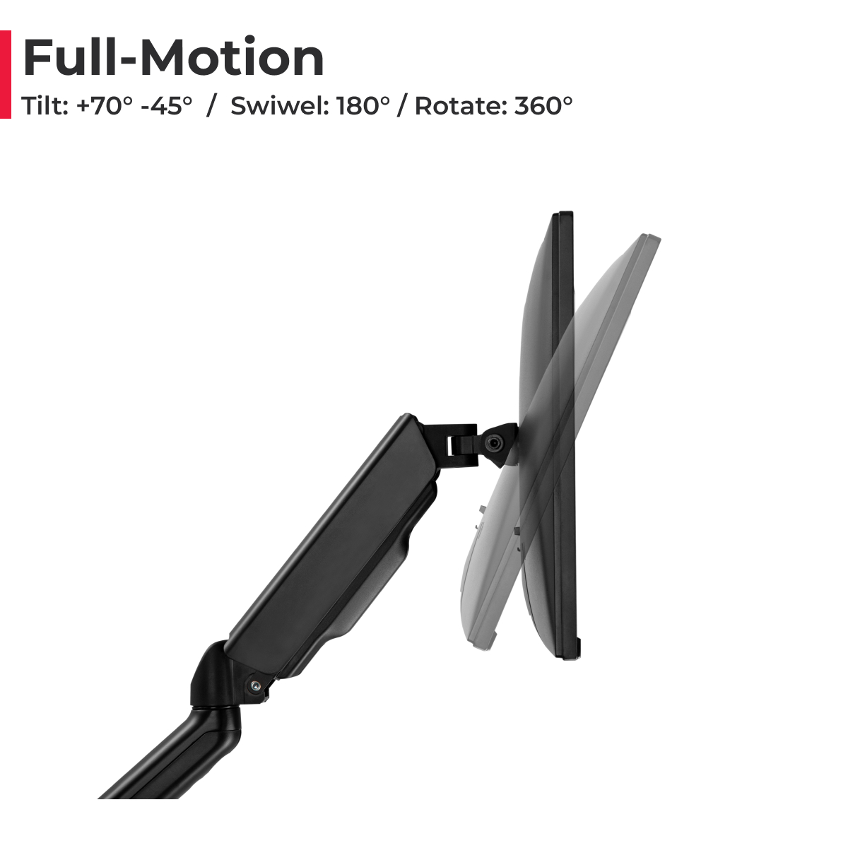 acatana Monitor Mount Stand Arm Single Screen Holder Desk Computer LCD LED HD Display Bracket up to 32'' 9kg VESA Gas Spring Adjustable ACA-LDT46-C012