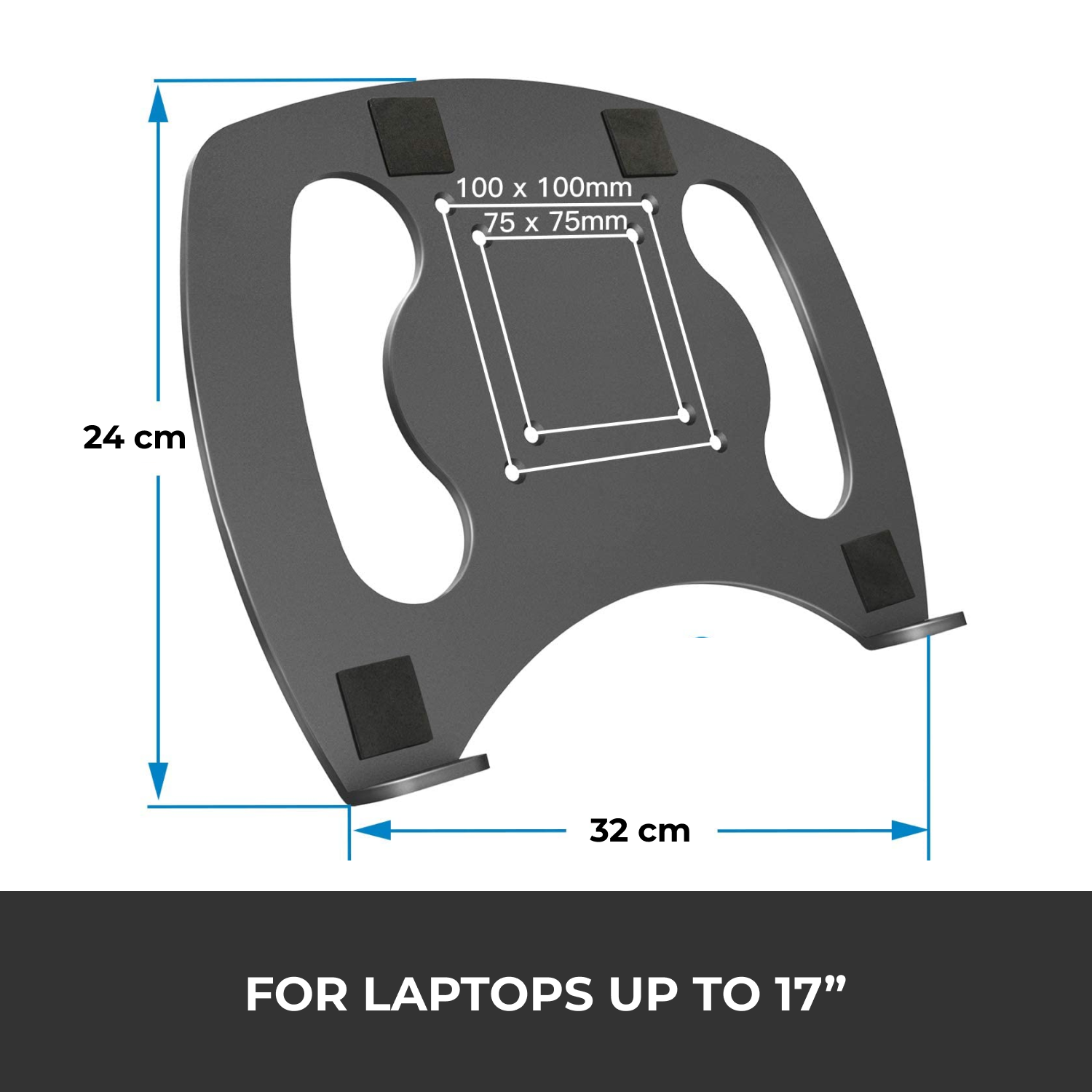 Dual Screen Monitor Stand 2 Arm Desk Mount with Laptop Adapter Holder Bracket Vision Mounts VM-GM124D-D15 |