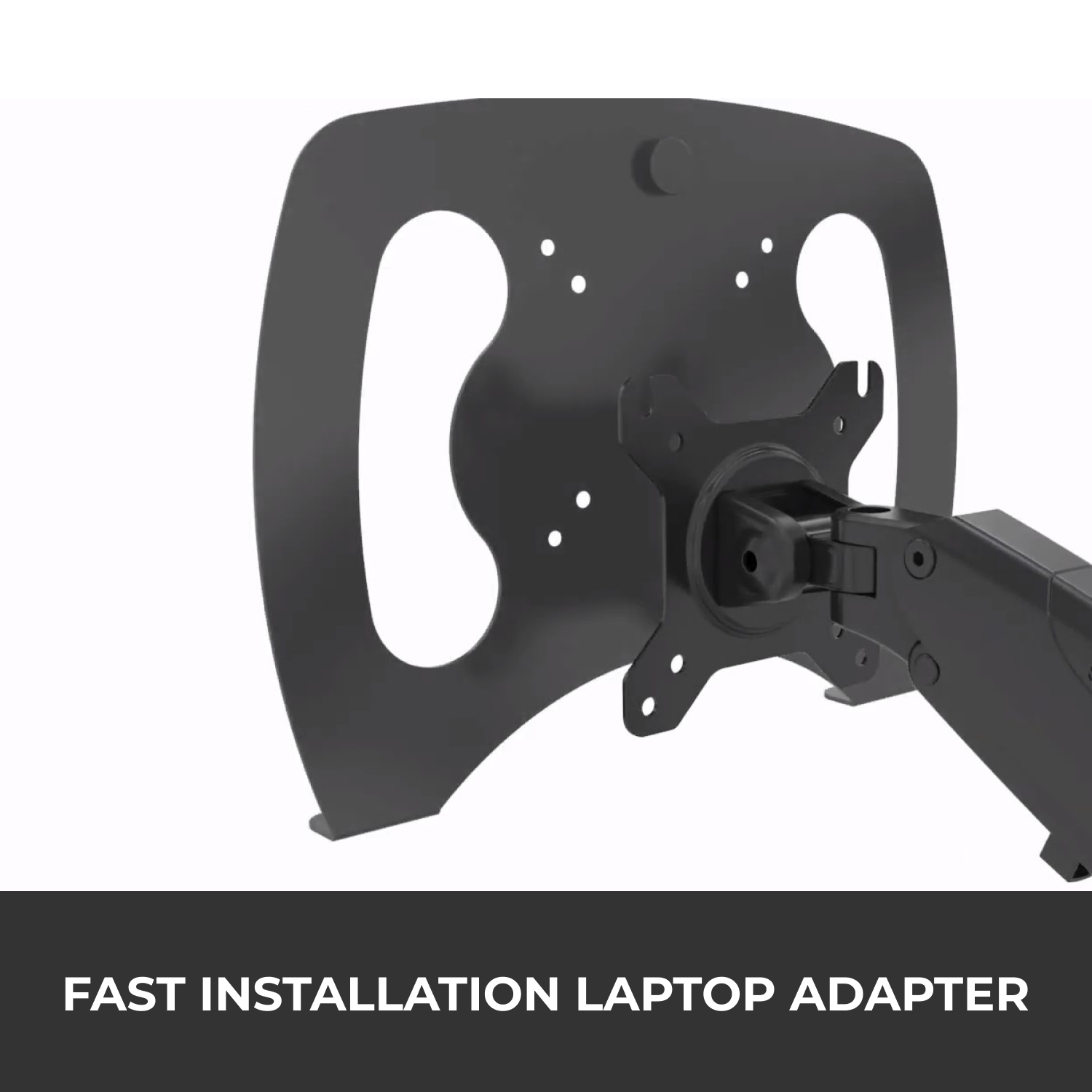 Dual Screen Monitor Stand 2 Arm Desk Mount with Laptop Adapter Holder Bracket Vision Mounts VM-GM124D-D15 |