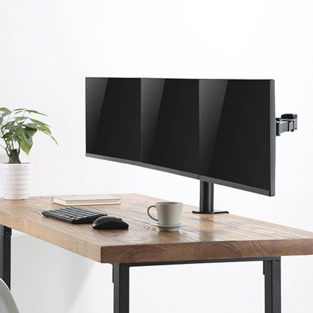 Acatana Triple Monitor Stand Arm Desk Mount Screen Bracket Holder 8kg up to 27"