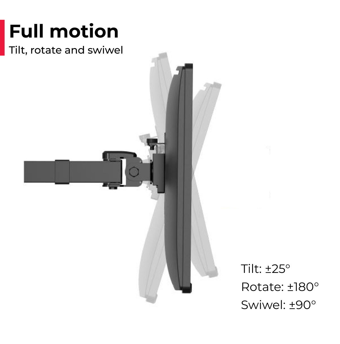 Acatana Triple Monitor Stand Arm Desk Mount Screen Bracket Holder 8kg up to 27"