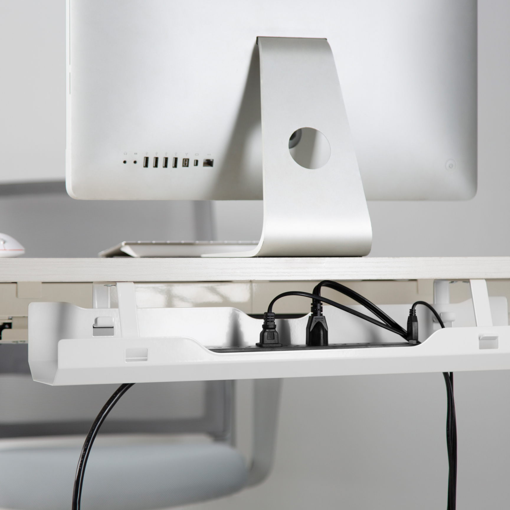 acatana Cord Organizer Cable Management Tray Under Desk White