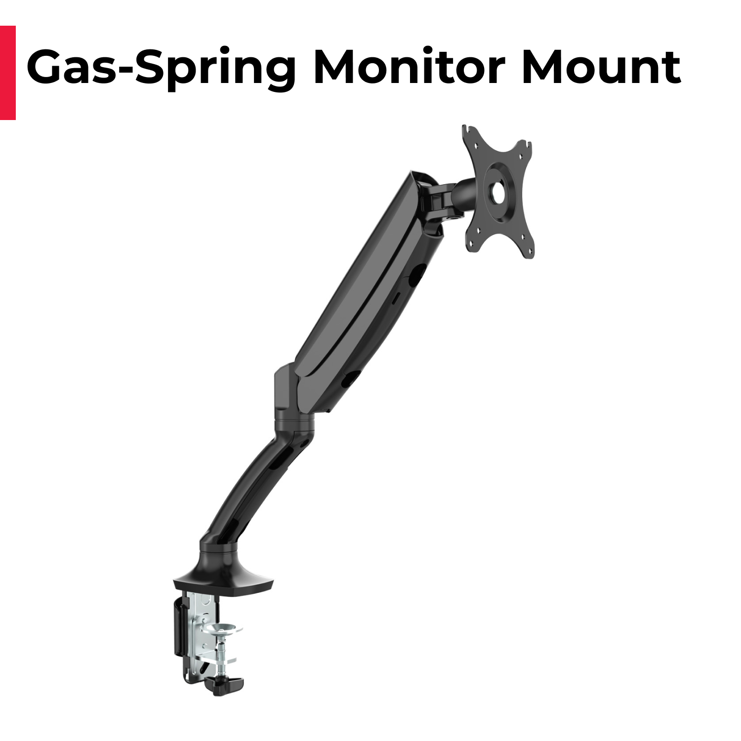 acatana Single Monitor Desk Arm Mount Computer Screen Holder 1 Display TV HD LED Gas Spring Screen Size up to 27" 9kg Adjustable VESA