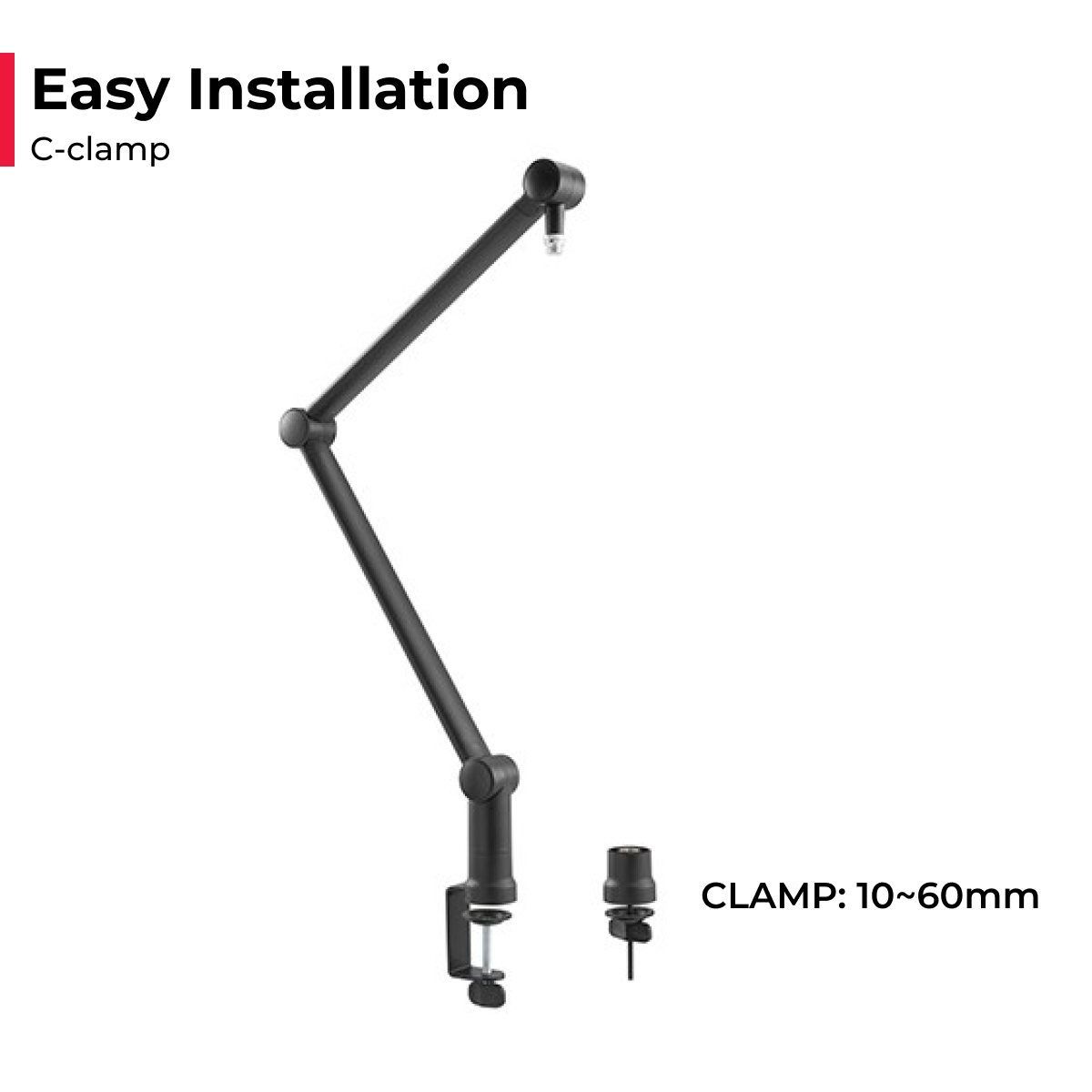 Acatana Microphone Suspension Boom Studio Desk Mount Pro Mic Scissor Arm Stand