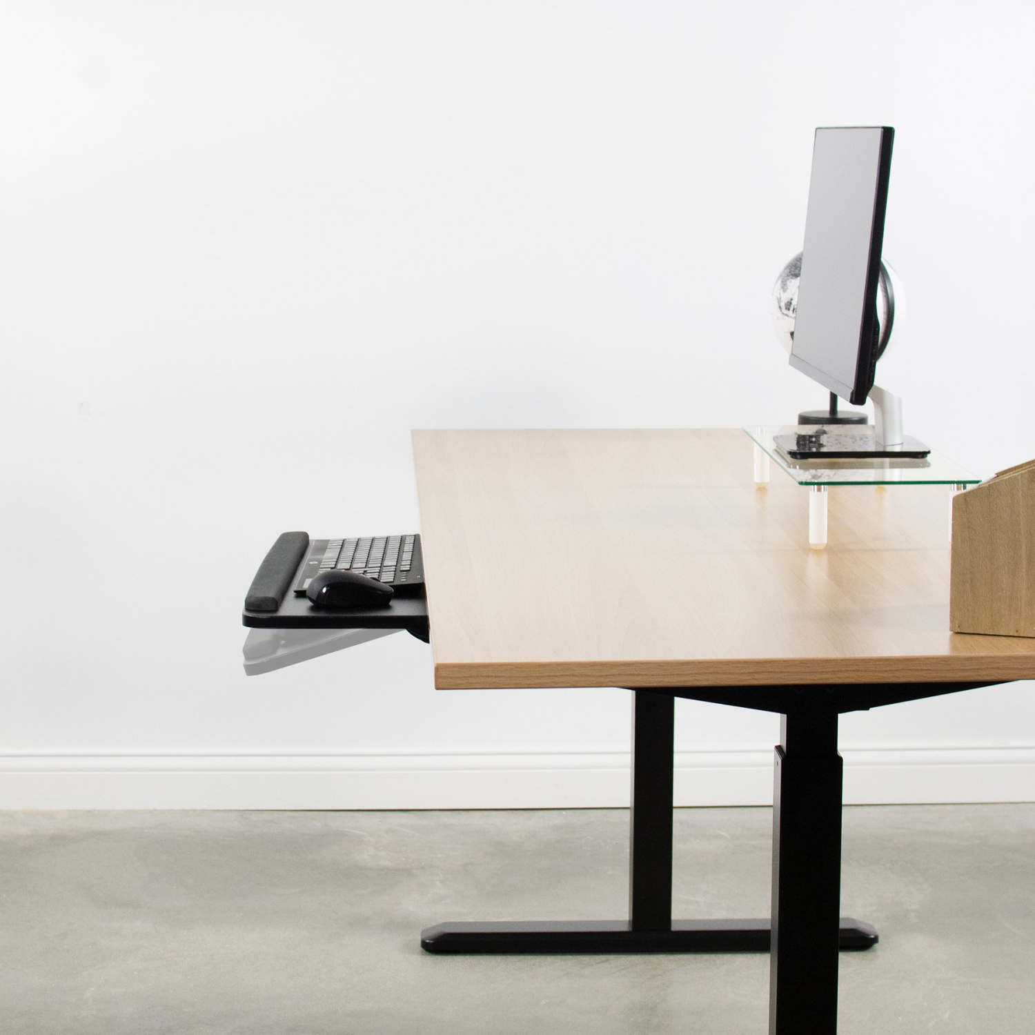 Vision Mounts VM-KB01 Underdesk Keyboard Tray Drawer Under Desk Computer Table Office Adjustable Shelf