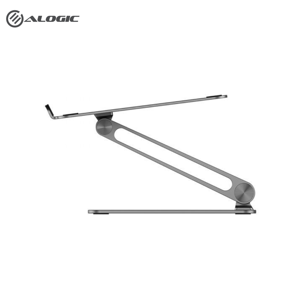 Alogic Elite Adjustable Laptop Stand Space Grey Colour Aluminium Universal Riser AALNBS-SGR
