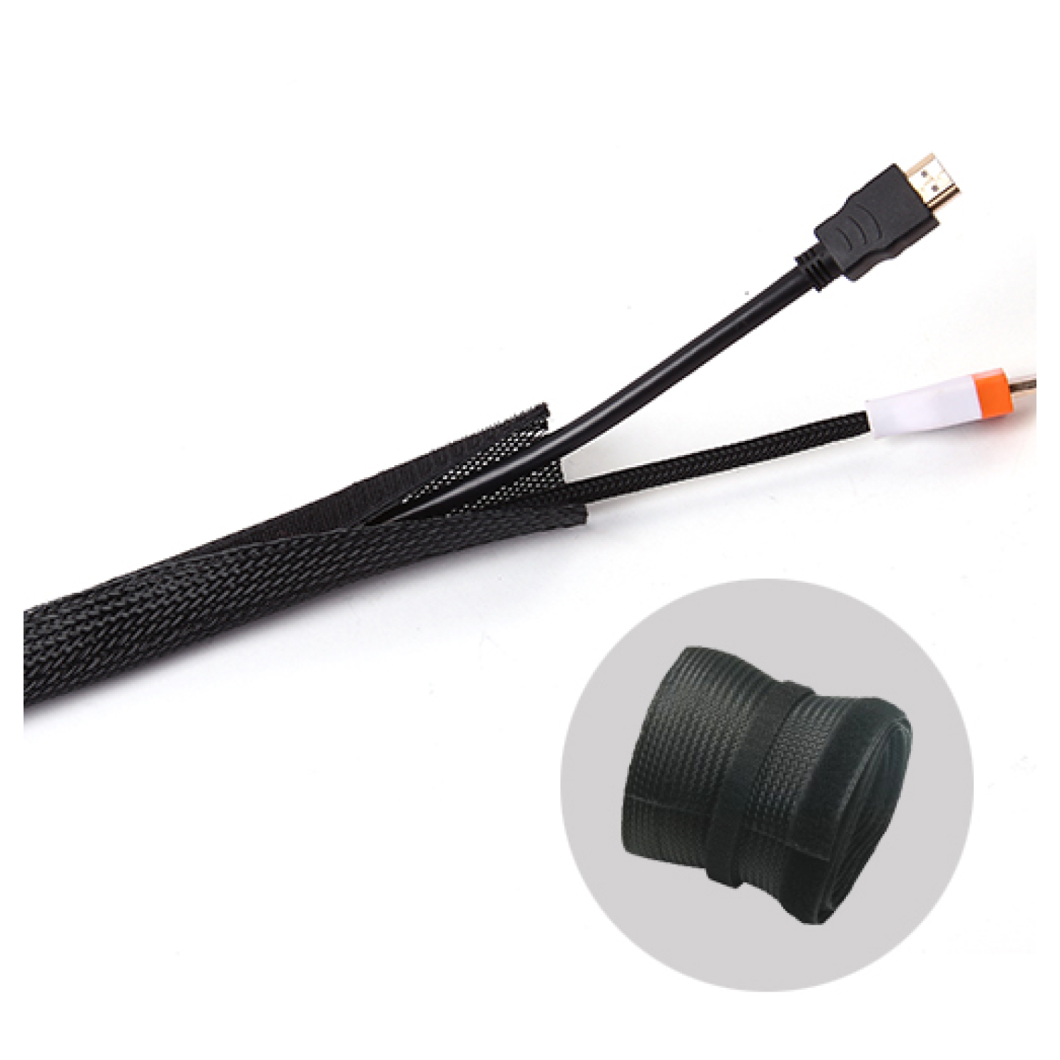 acatana Cable Management Sleeve Cord Organizer Hide Wire Wrap Cover Protector Home Office Desk Under Desk Split Hook Loop 1000mm x 135mm