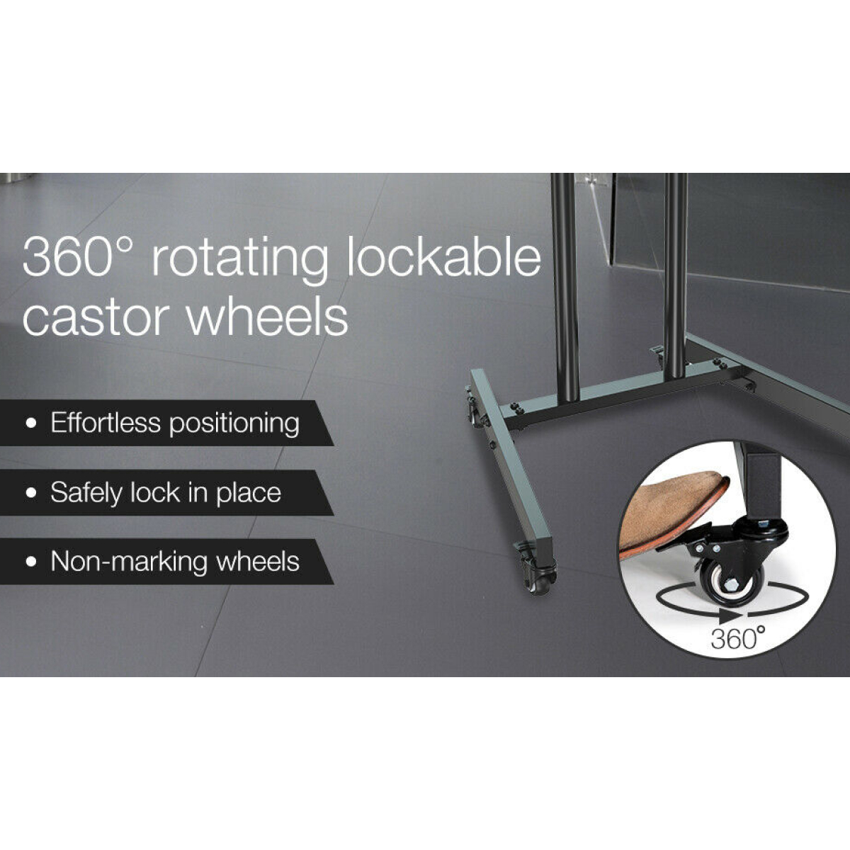 Acatana ACA-ST04H | 32" - 70" Mobile Tv Stand Cart Rolling Bracket Floor Trolley Screen Mount