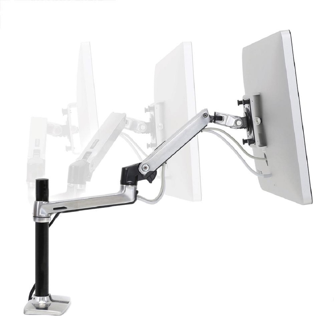 Ergotron 45-295-026 Single Monitor Stand Arm Desk Mount Screen Display LED LCD TV Holder Bracket