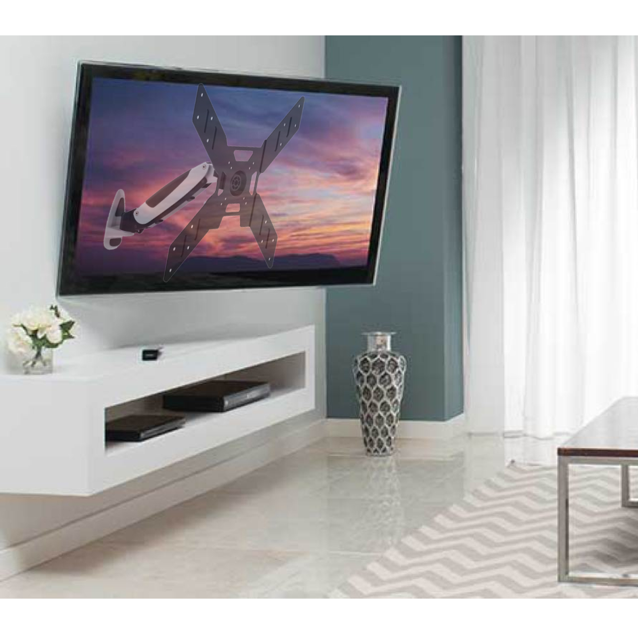 Acatana TV Wall Mount Bracket up to 37"-50" inch Tilt Full Motion Swivel VESA Monitor Plasma Flat
