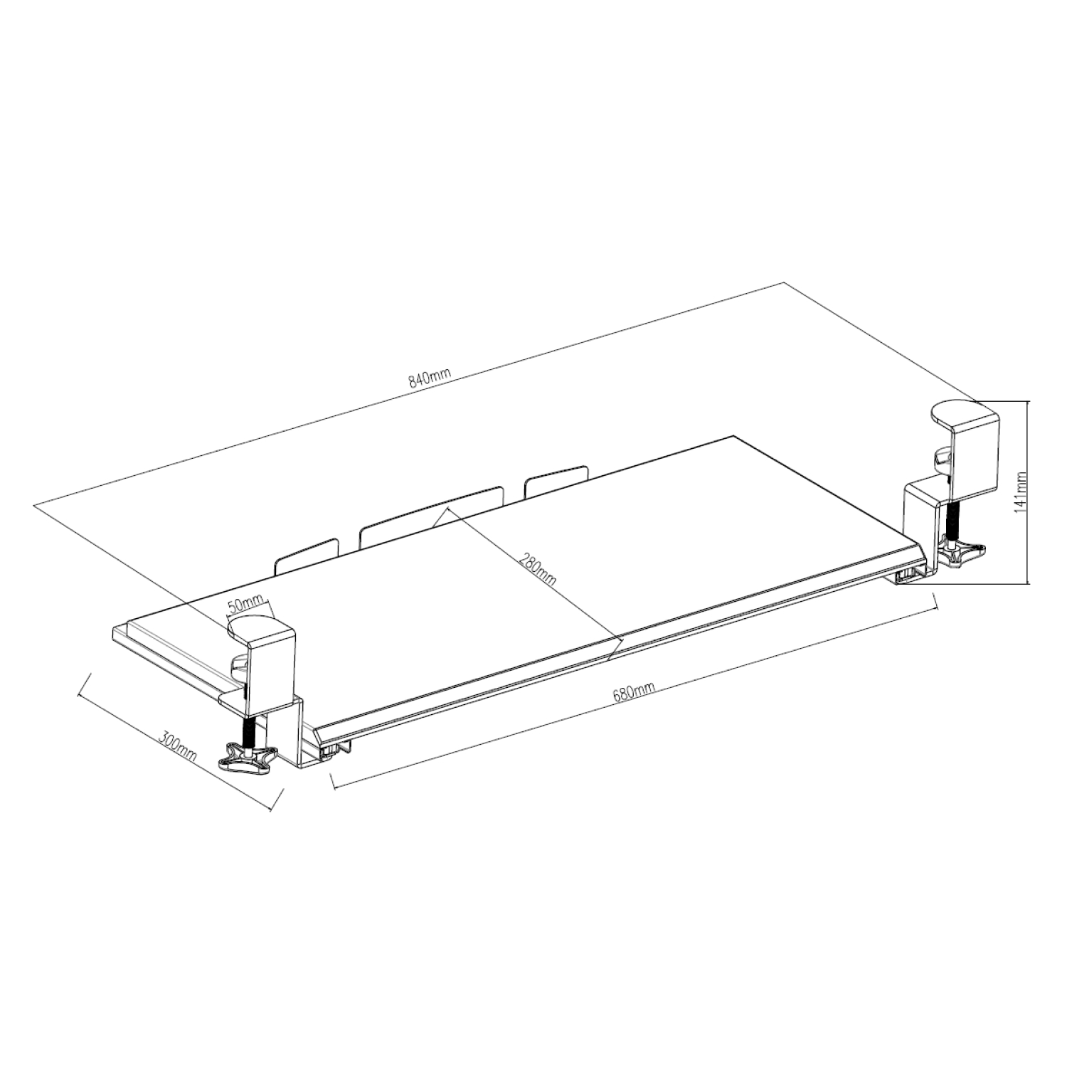 Under Desk Keyboard Tray Slide Out