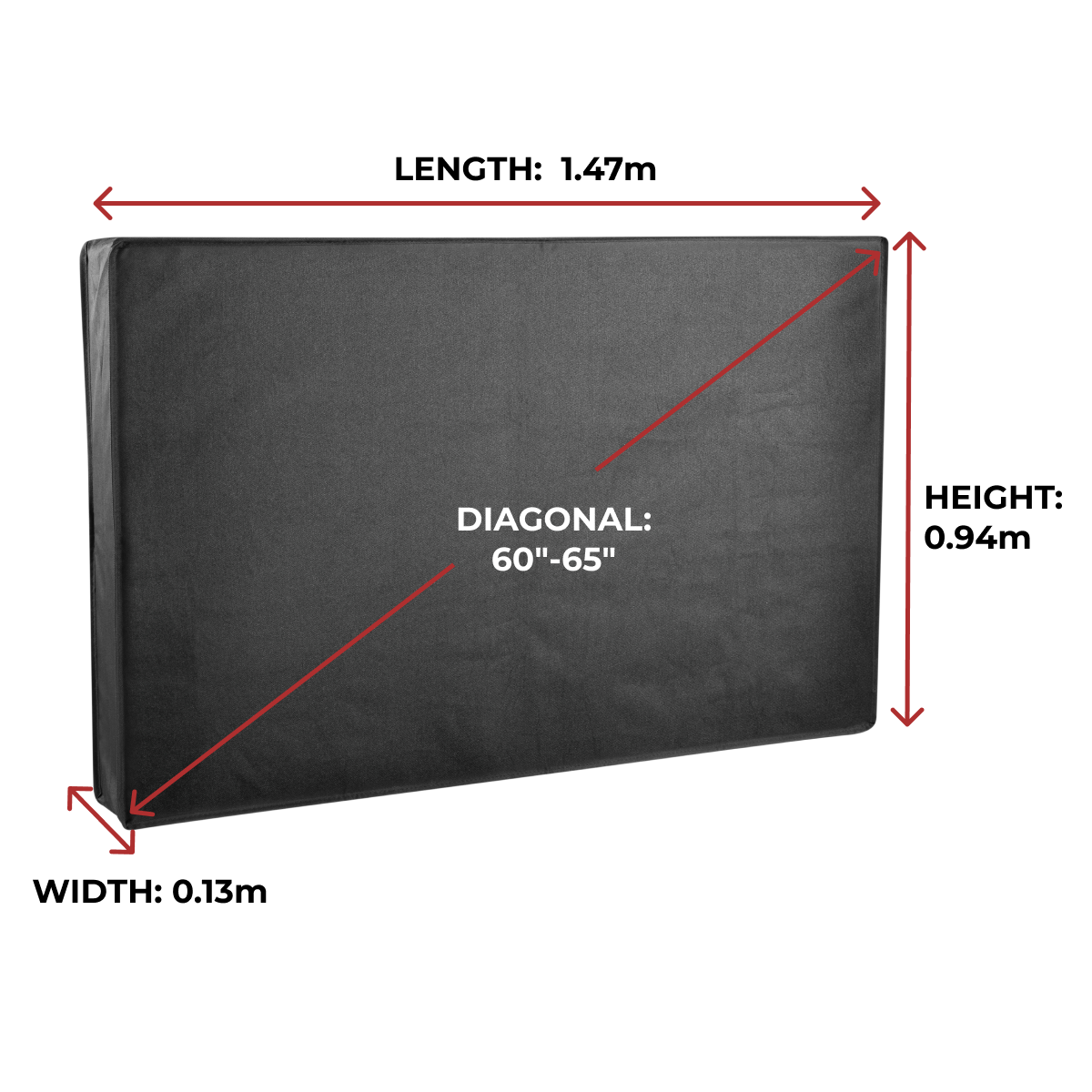 Waterproof TV Cover 60"- 65" inch Television Outdoor Protector Dustproof Patio