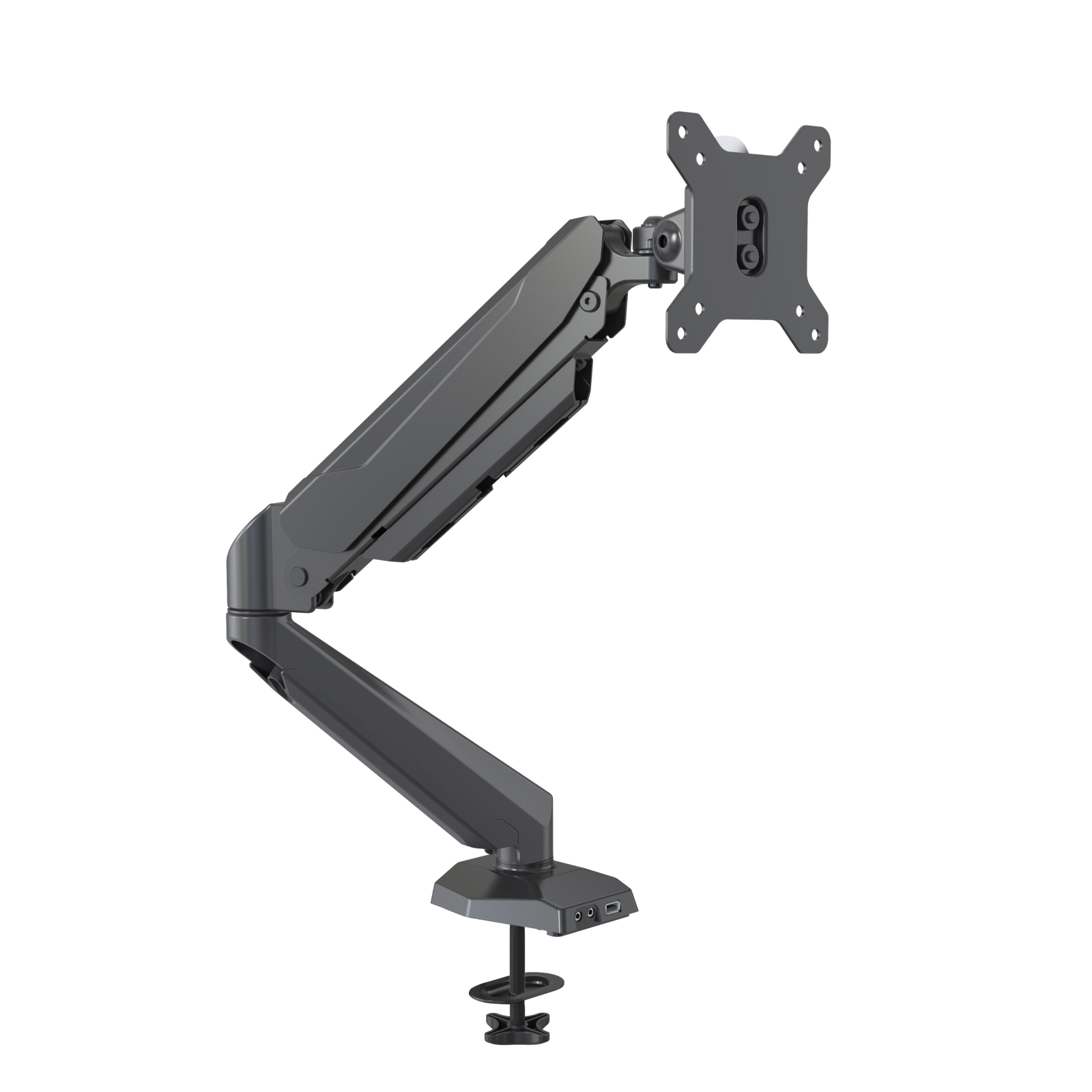 Vision Mounts VM-LCD-GM212U | Single Monitor Stand Arm Mount Gas Spring | Up to 32'' 8kg with USB