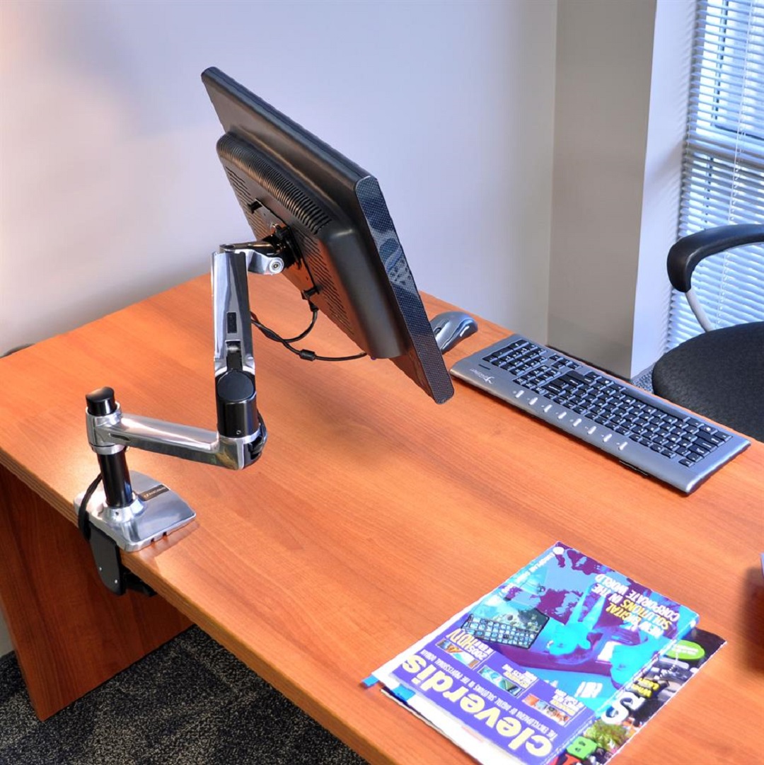 Ergotron 45-295-026 Single Monitor Stand Arm Desk Mount Screen Display LED LCD TV Holder Bracket
