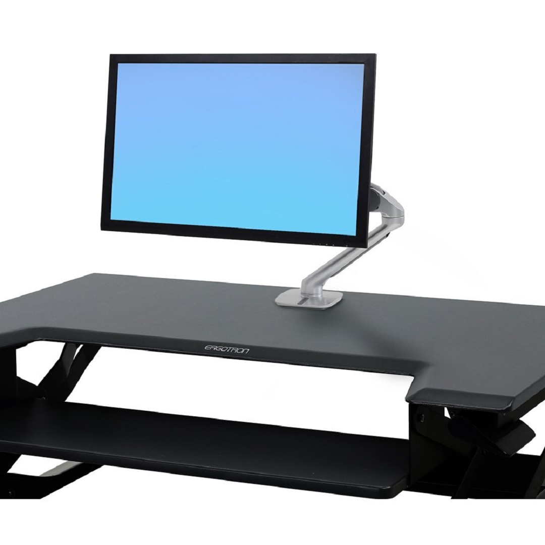 Ergotron 33-406-085 WorkFit-TL Desktop Sit-Stand Workstation Monitor Screen LCD LED Riser Black