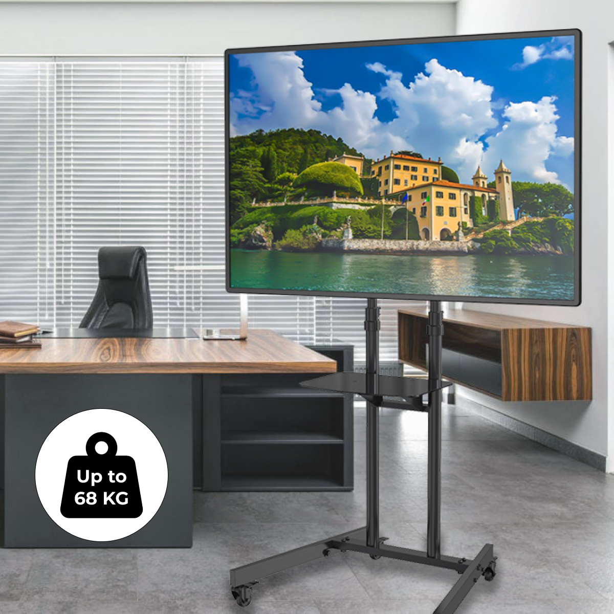 Acatana ACA-ST04H | 32" - 70" Mobile Tv Stand Cart Rolling Bracket Floor Trolley Screen Mount