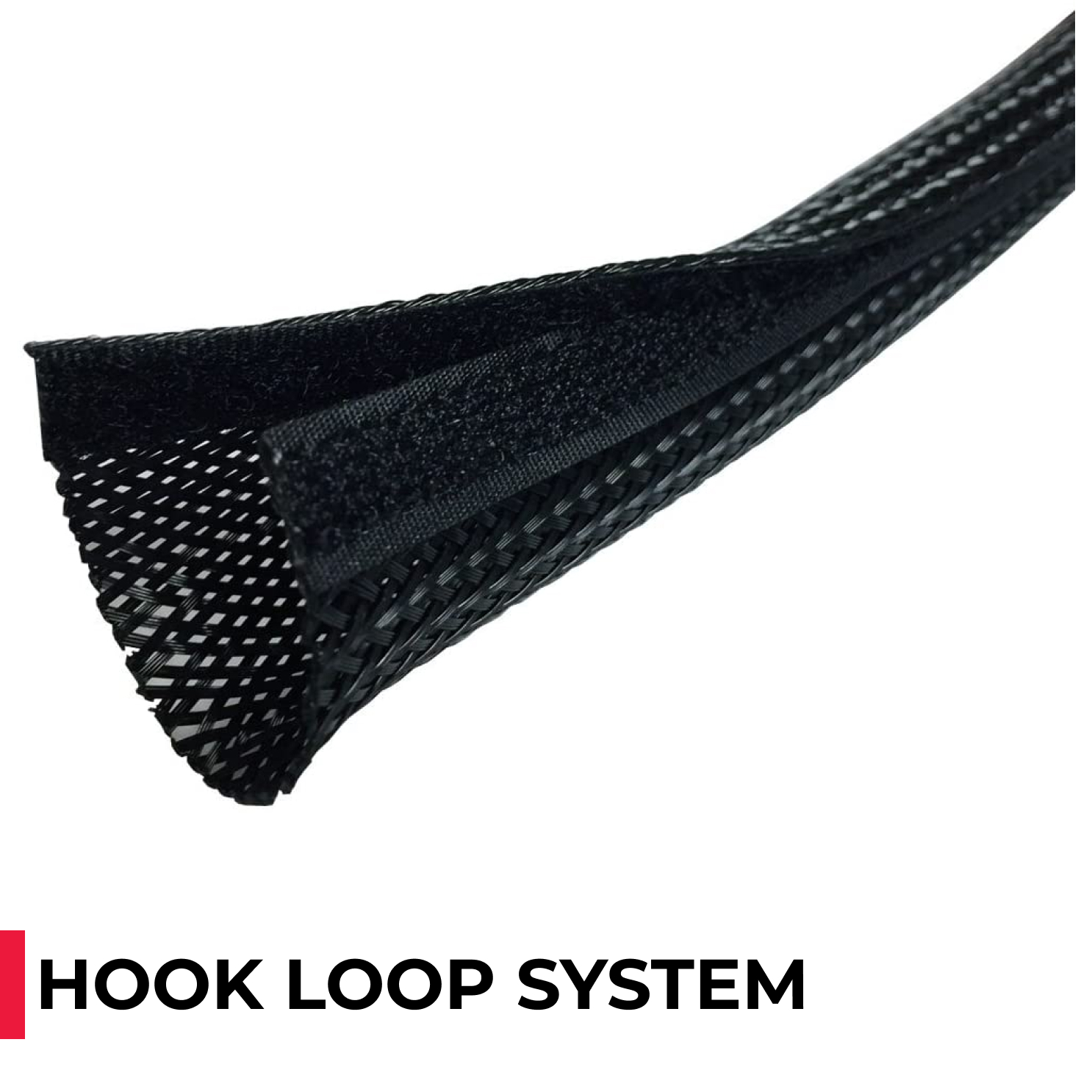 acatana Cable Management Sleeve Cord Organizer Hide Wire Wrap Cover Protector Home Office Desk Under Desk Split Hook Loop 1000mm x 135mm