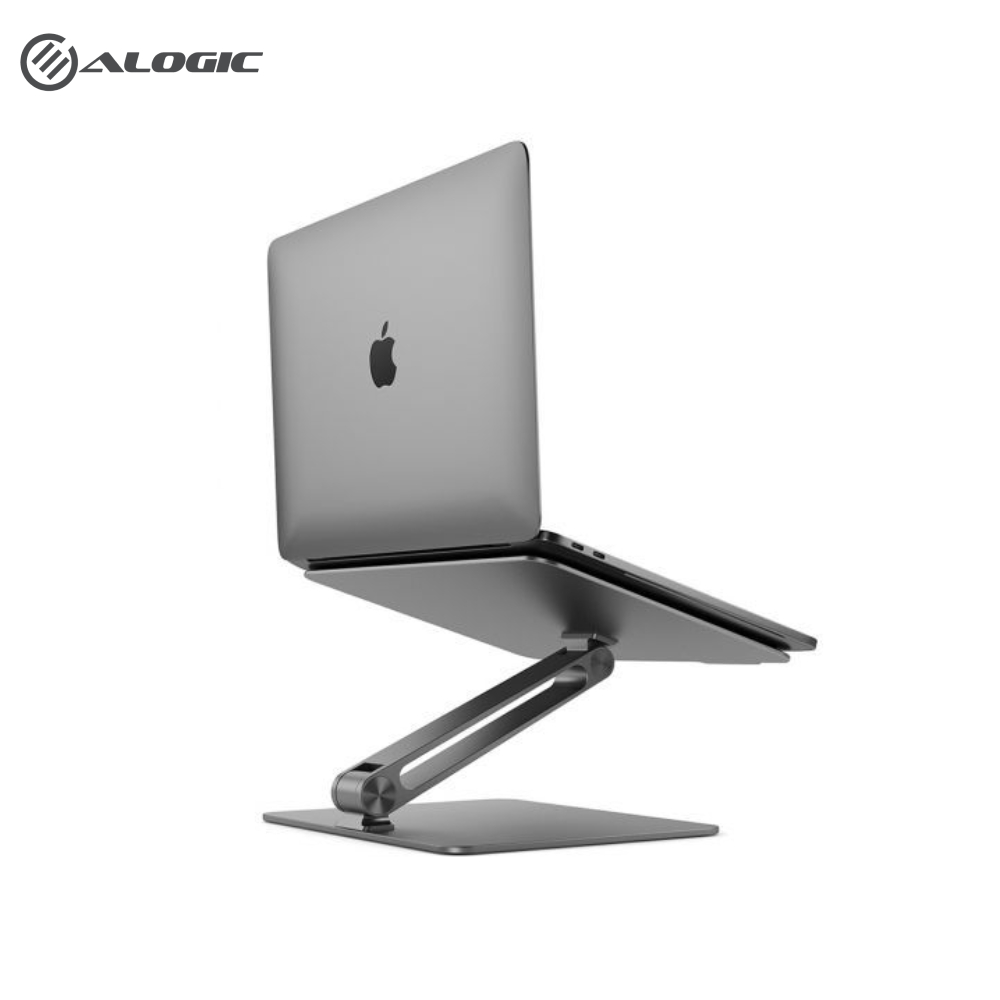 Alogic Elite Adjustable Laptop Stand Space Grey Colour Aluminium Universal Riser AALNBS-SGR