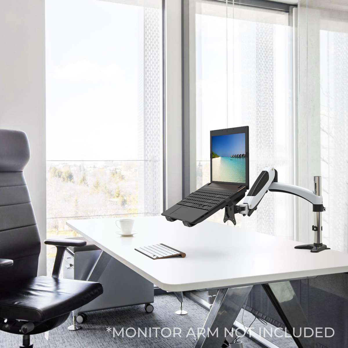 Vision Mounts VM-D15 | Laptop or Notebook Holder Adapter Plate for VESA Monitor Mount Stand Arms