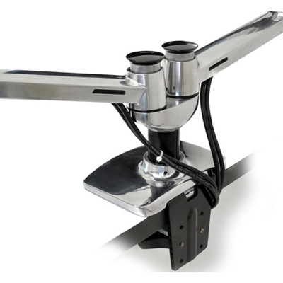 Ergotron 45-245-026 Dual Monitor Stand Arm Desk Mount Screen Display LED LCD TV Holder Bracket