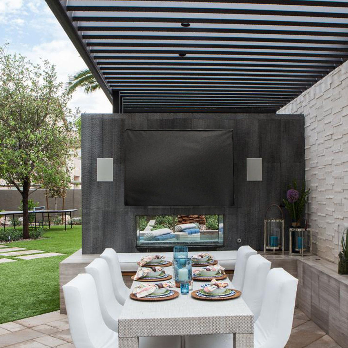 Waterproof TV Cover 60"- 65" inch Television Outdoor Protector Dustproof Patio