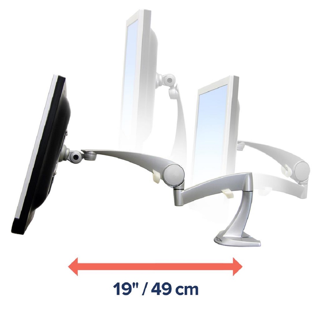 Ergotron 45-174-300 Single Monitor Stand Arm Desk Mount Screen Display LED LCD TV Holder Bracket