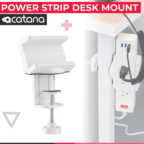 acatana Power Strip Board Holder Clamp Desk Mount Clamp Mount Table Powerboard White