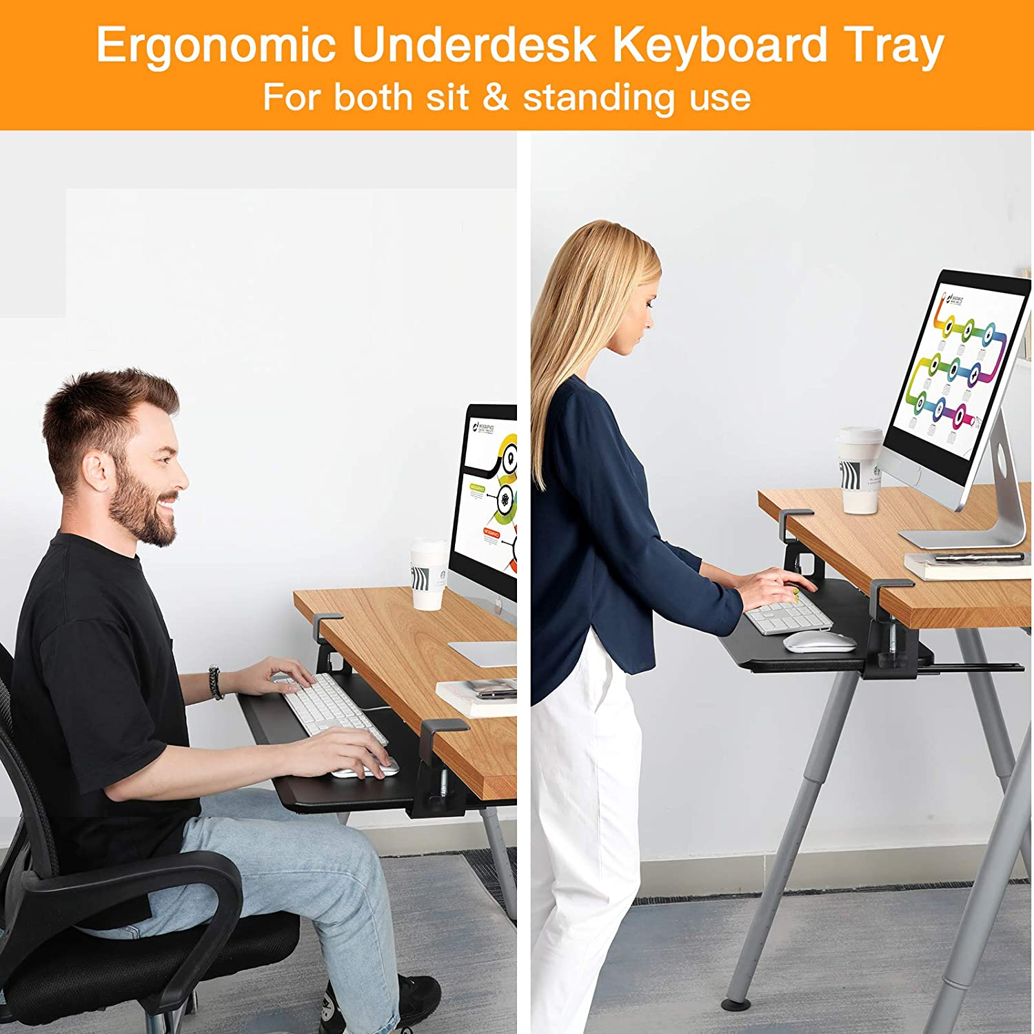 Under Desk Keyboard Tray Slide Out