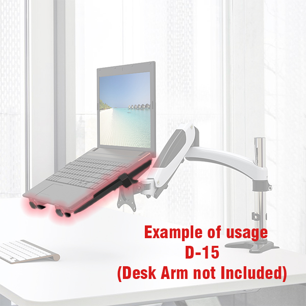 Vision Mounts VM-D15 | Laptop or Notebook Holder Adapter Plate for VESA Monitor Mount Stand Arms