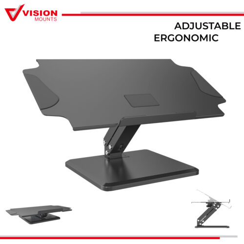 Vision Mounts VM-LHA6 | Laptop Stand Ergonomic Desk Adjustable Portable Holder MacBook Notebook Riser