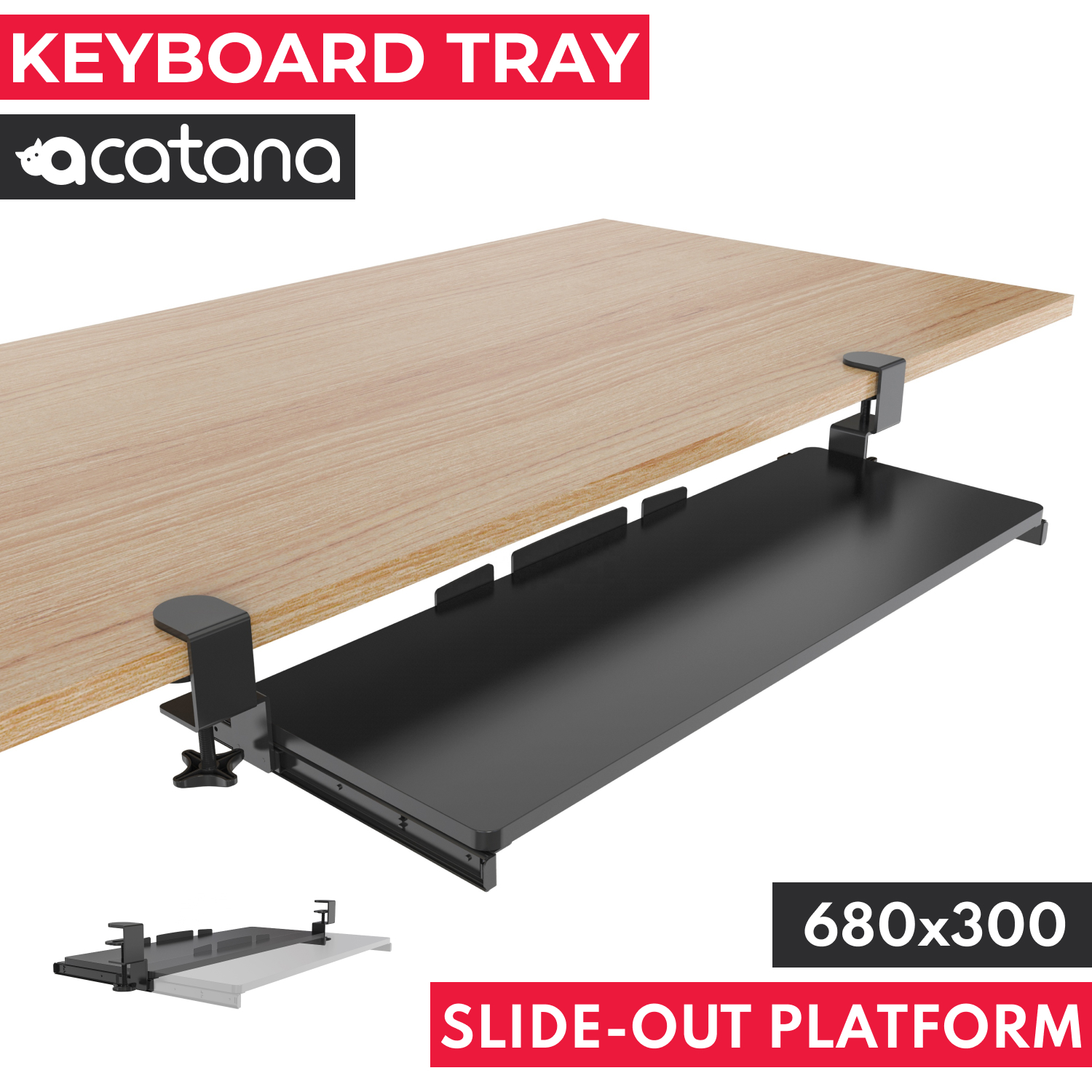 Under Desk Keyboard Tray Slide Out