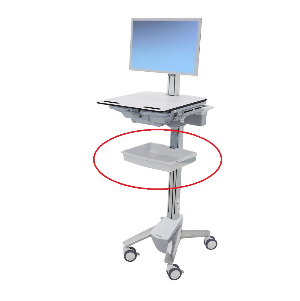 Ergotron 98-134 SV Front Tray for StyleView Cart Aditional Storage Tray Bracket Mount