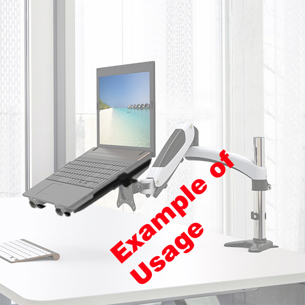 Vision Mounts VM-LH03 | Laptop Notebook Holder Adapter for Monitor Stand Mount Arm Desk Adjustable | Up to 8 kg