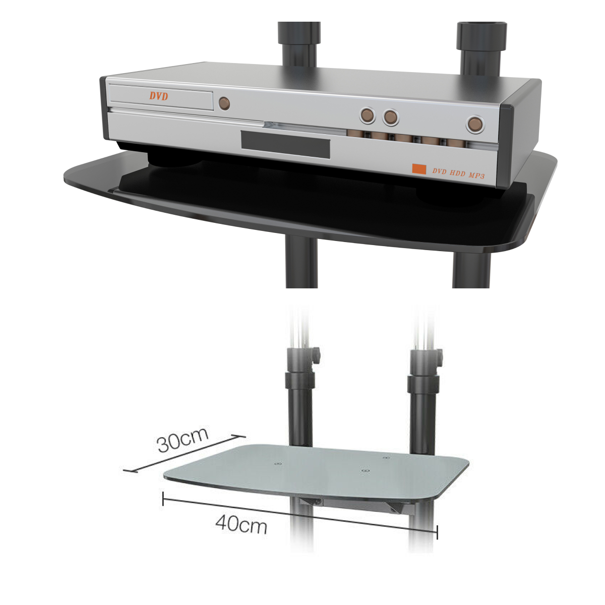 Acatana ACA-ST04H | 32" - 70" Mobile Tv Stand Cart Rolling Bracket Floor Trolley Screen Mount