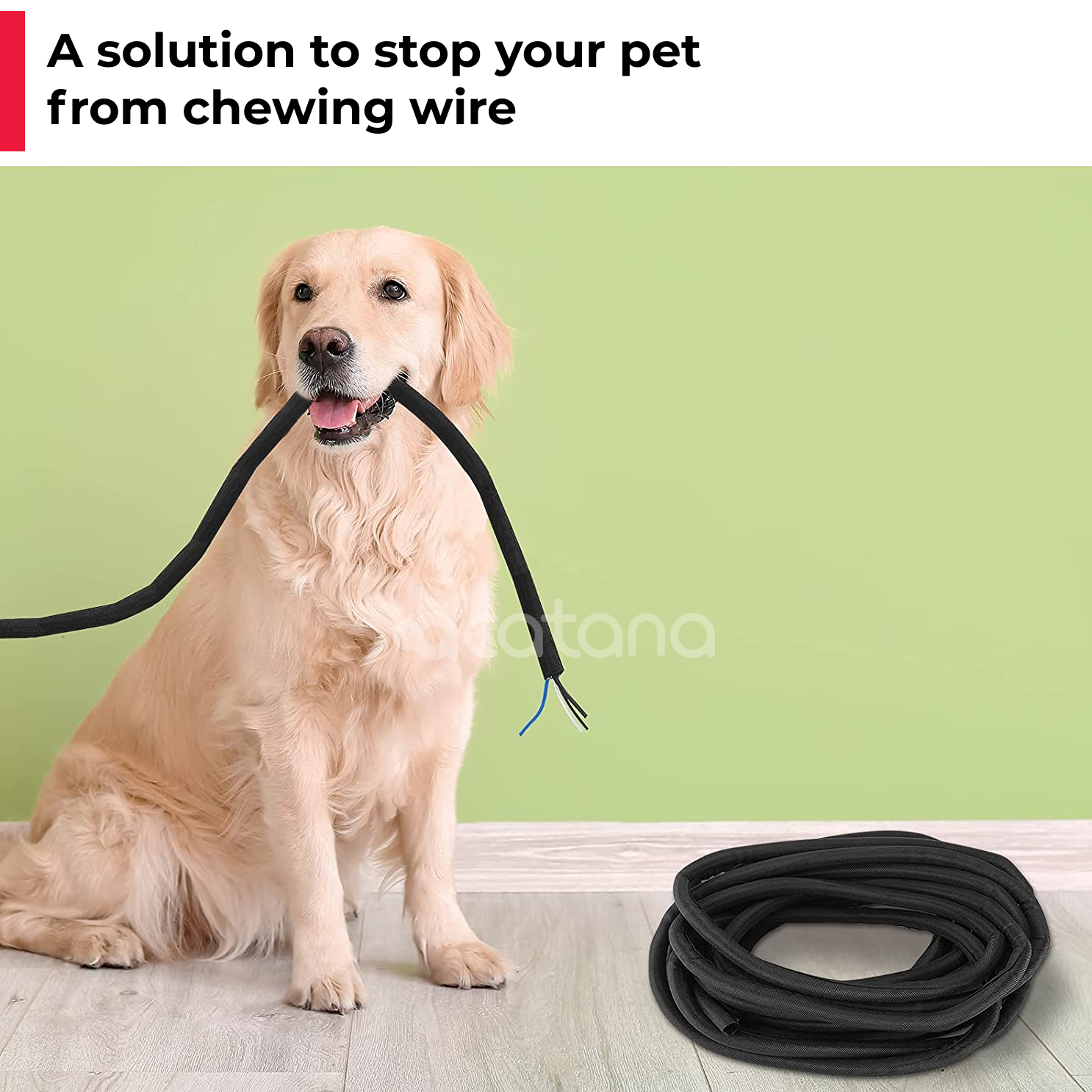 acatana Cable Management Sleeve Cord Organizer Hide Wire Wrap Cover Protector Home Office Desk Under Desk Split Hook Loop 1000mm x 135mm