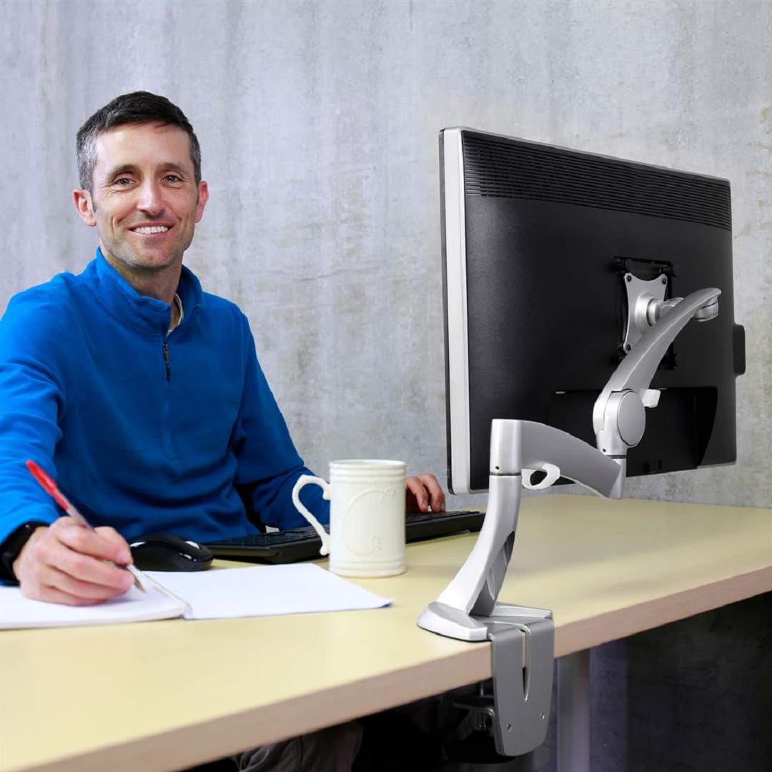 Ergotron 45-174-300 Single Monitor Stand Arm Desk Mount Screen Display LED LCD TV Holder Bracket