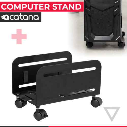 acatana Mobile Computer Tower Rolling Stand PC CPU Case Wheels Holder Cart Desktop ATX Adjustable Caster ACA-CPB-4
