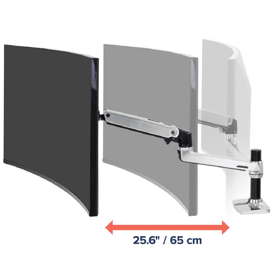 Ergotron 45-241-026 Stand Arm Desk Mount for Single Monitor Screen Display LED LCD TV Holder Bracket