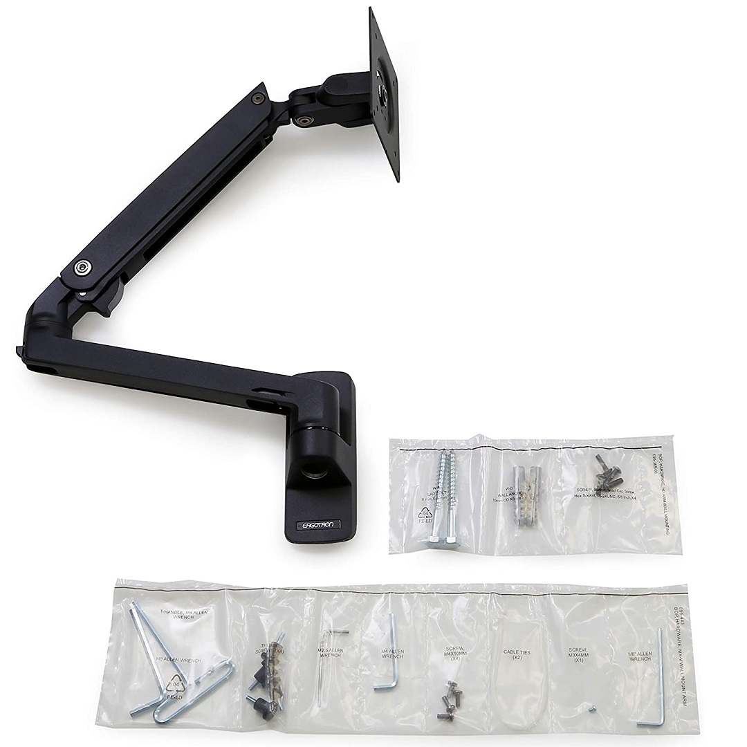 Ergotron 45-505-224 Wall Mount Stand Arm for Monitor Screen Display LED LCD TV Holder Bracket