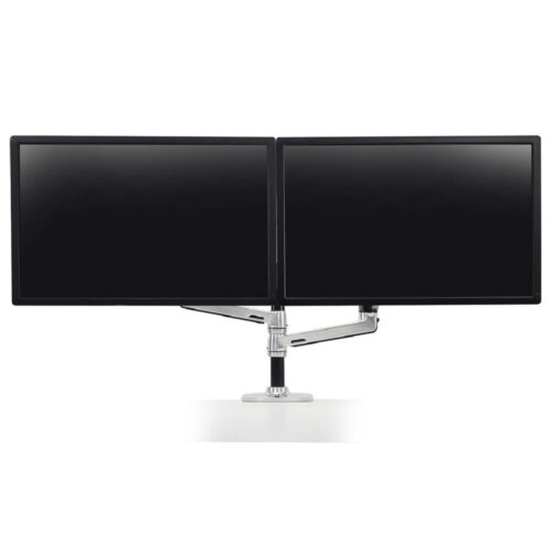 Ergotron 45-248-026 Dual Monitor Stand Arm Desk Mount Screen Display LED LCD Laptop Holder Bracket