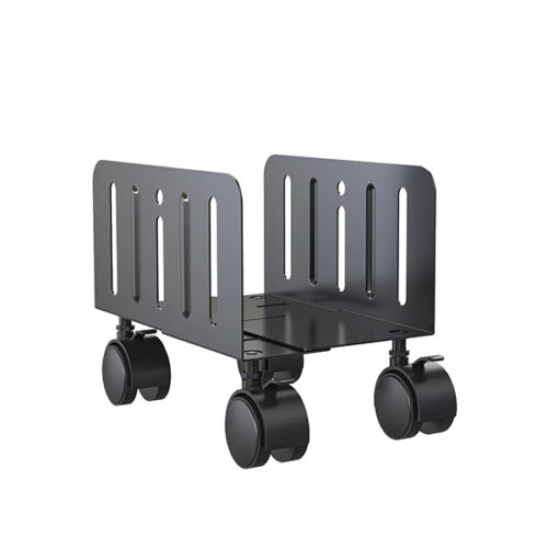 Vision Mounts VM-CH01 | Computer Tower Rolling Stand Desktop CPU Wheels Cart Mobile Holder, Size Adjustable