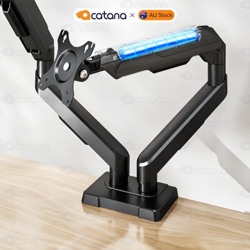 Dual Monitor Arm Gas Spring Desk Mount 17 - 34" VESA Adjustable LCD Holder 20kg