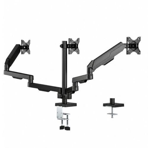 Triple Monitor Arm Gas Spring Desk Mount 17 - 32" VESA Adjustable Holder 10kg