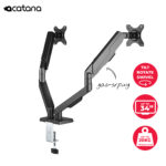 Dual Monitor Arm Gas Spring Desk Mount 17 - 34" VESA Adjustable LCD Holder 20kg