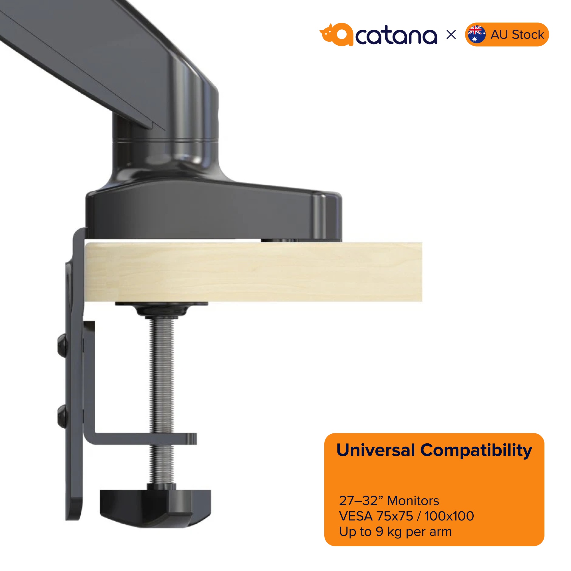 Dual Monitor Stand Display Arm Desk Mount TV Screen Holder Bracket up to 32" 9kg