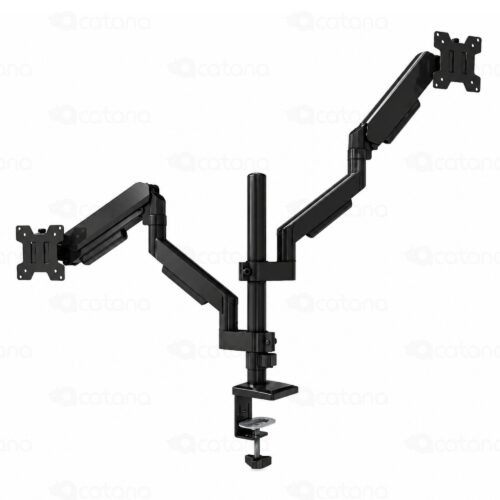 Dual Monitor Arm Gas Spring Desk Mount 17 - 32" VESA Adjustable LCD Holder 10kg