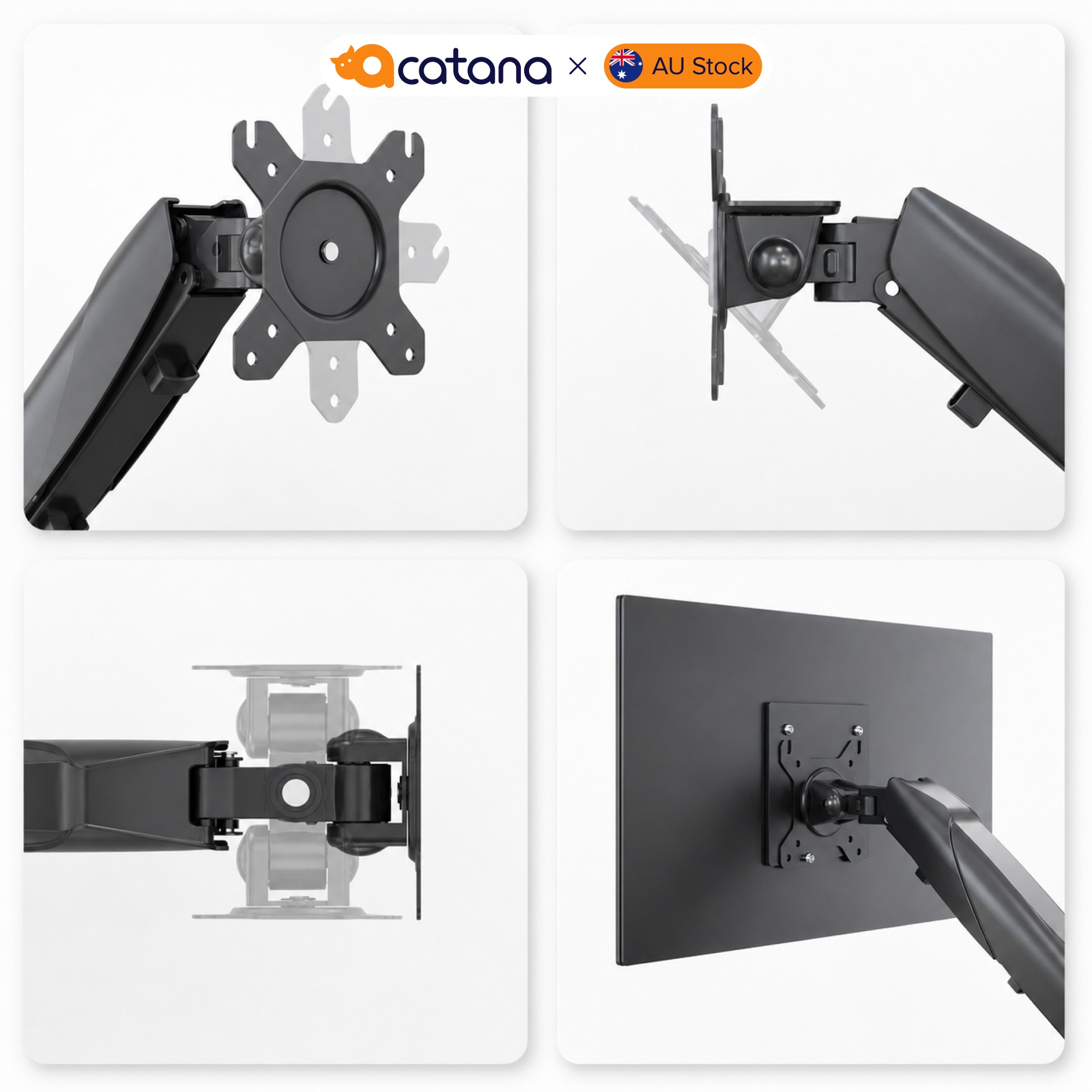 Dual Monitor Stand Display Arm Desk Mount TV Screen Holder Bracket up to 32" 9kg