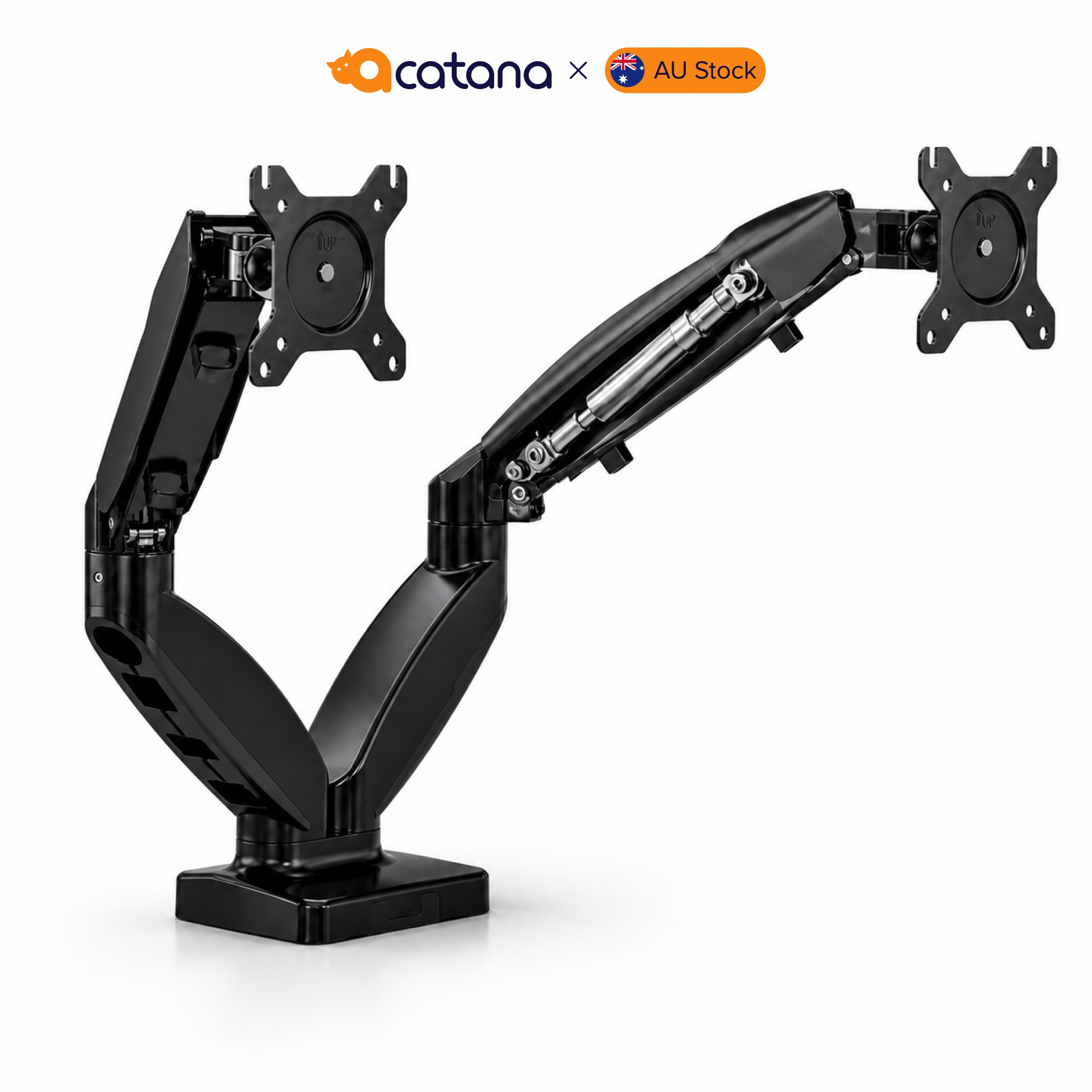 Dual Monitor Stand Display Arm Desk Mount TV Screen Holder Bracket up to 32" 9kg